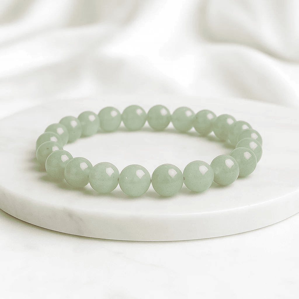 Green aventurine bracelet benefits — natural green healing crystal bracelet for luck and abundance